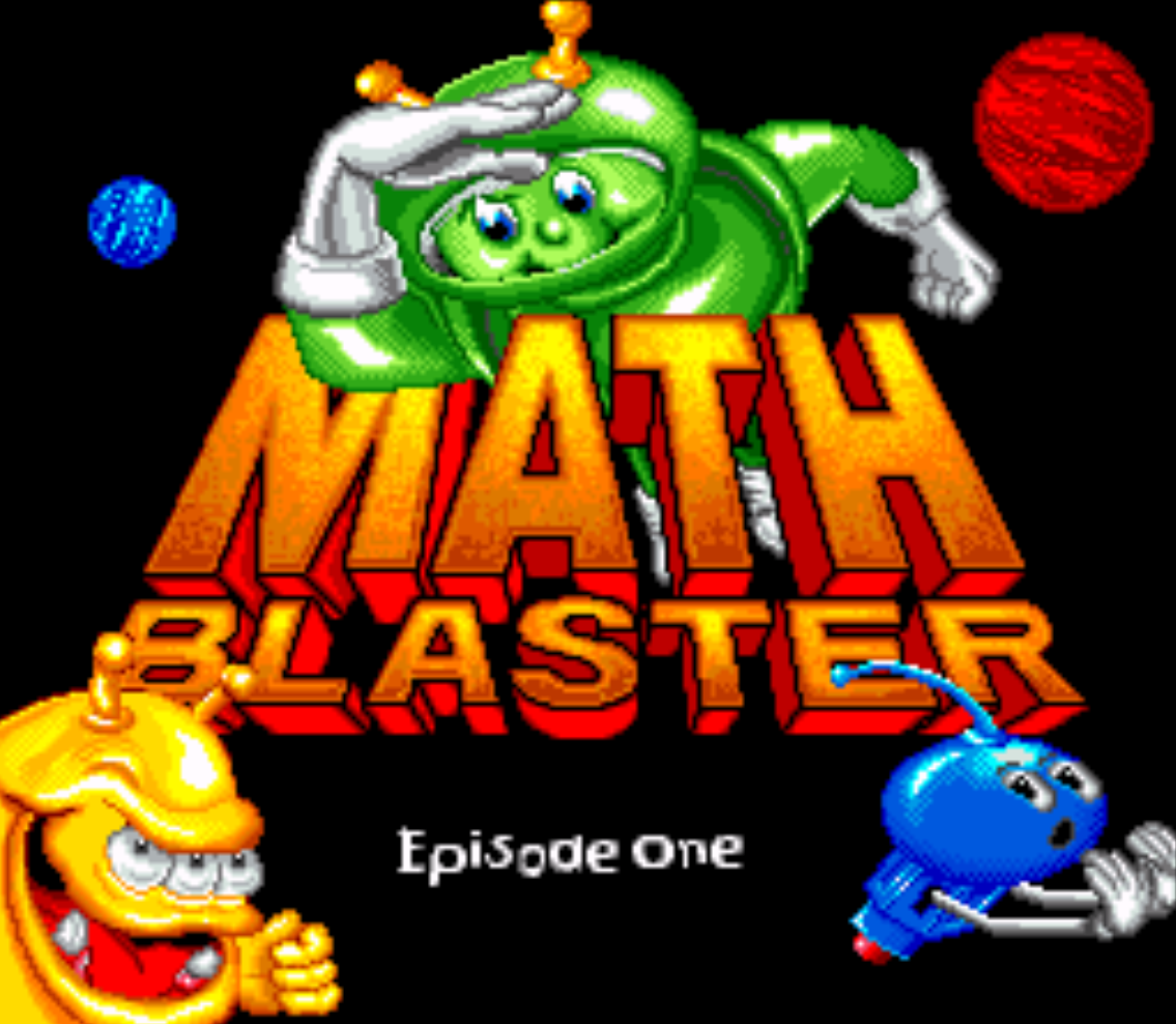 Math Blaster Episode One Title Screen